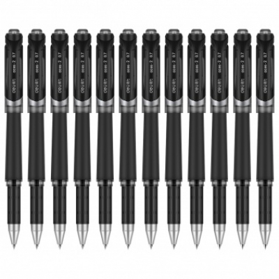 得力S21中性笔   0.7mm 黑  12支装