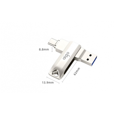 爱国者64GB Type-C USB3.2  银色 双接口手机电脑用 读速高达150MB/S