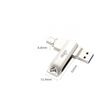 爱国者64GB Type-C USB3.2  银色 双接口手机电脑用 读速高达150MB/S