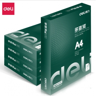 得力 7441 多瑙河复印纸 A4/70g/5包/箱 （单位：箱） 白 