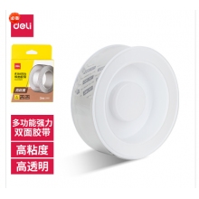 得力33601双面透明胶带30mm*3m*1mm(透明)(1卷/盒)