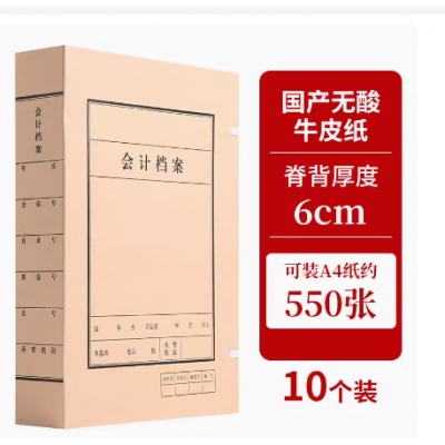牛皮纸会计档案6cm（10个装）